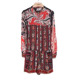 ISABEL MARANT ETOILE WOMEN’S VINTAGE PAISLEY 1 PC. ROMPER, SIZE US 2, MULTICOLOR